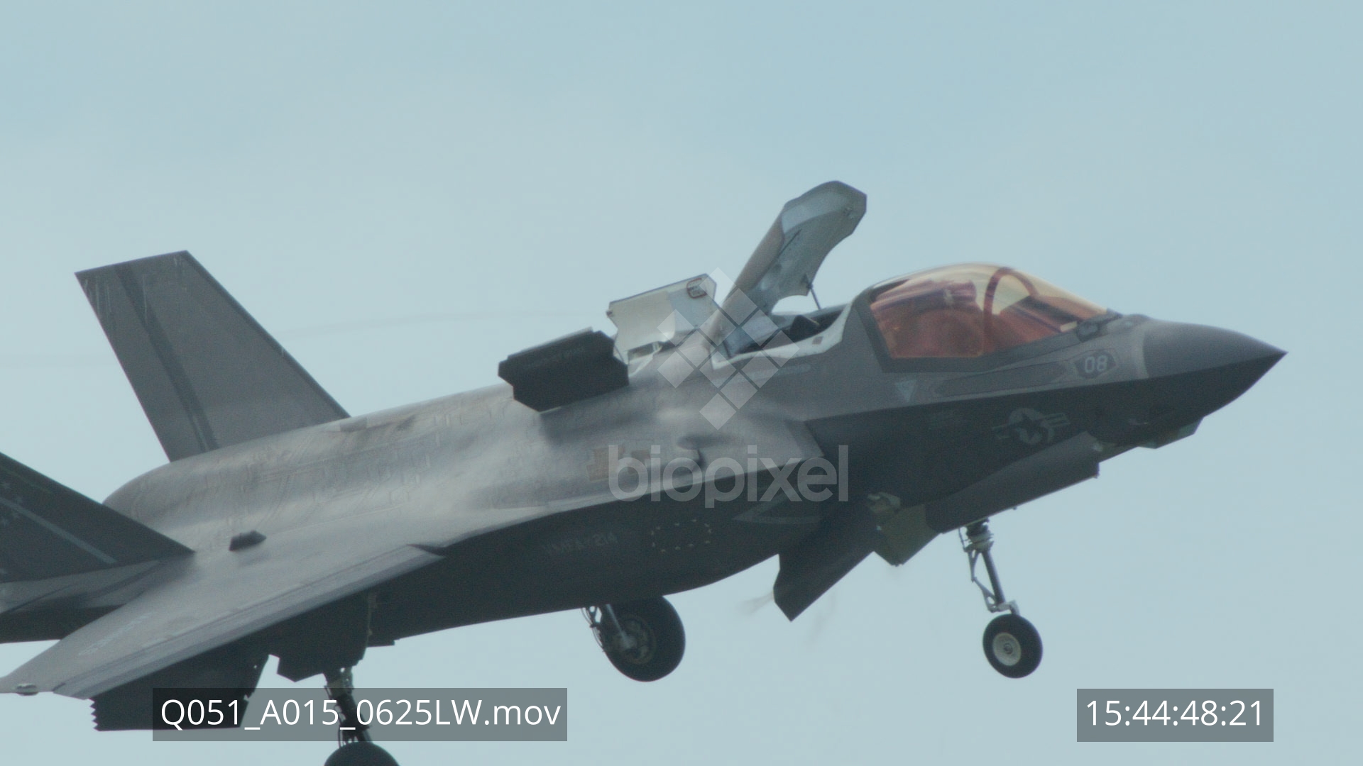 Aircraft – F-35B VFMA-214 flying and landing in slow motion 240 frames per second 4K 2
